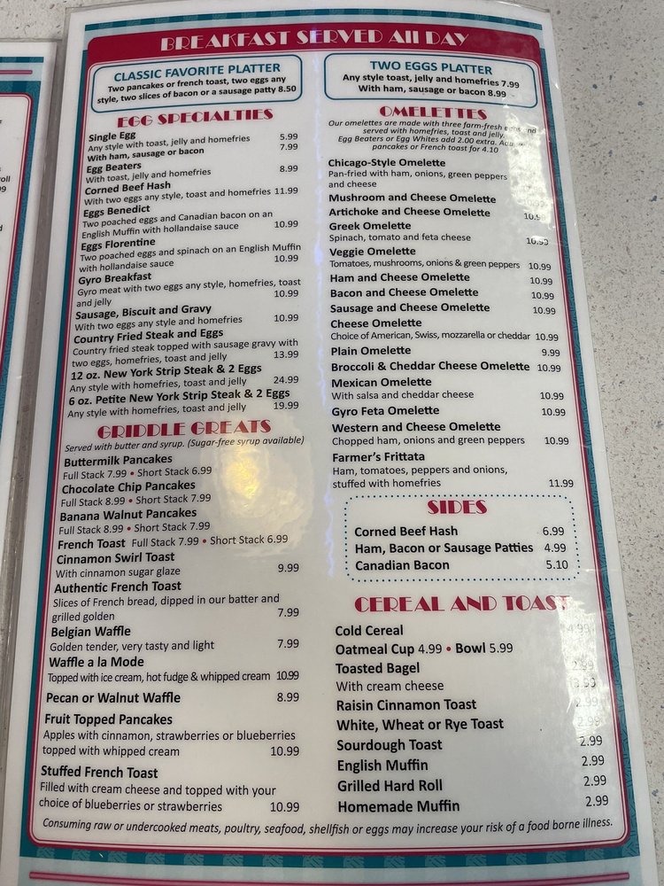 Jay's Diner Menu - Image 2
