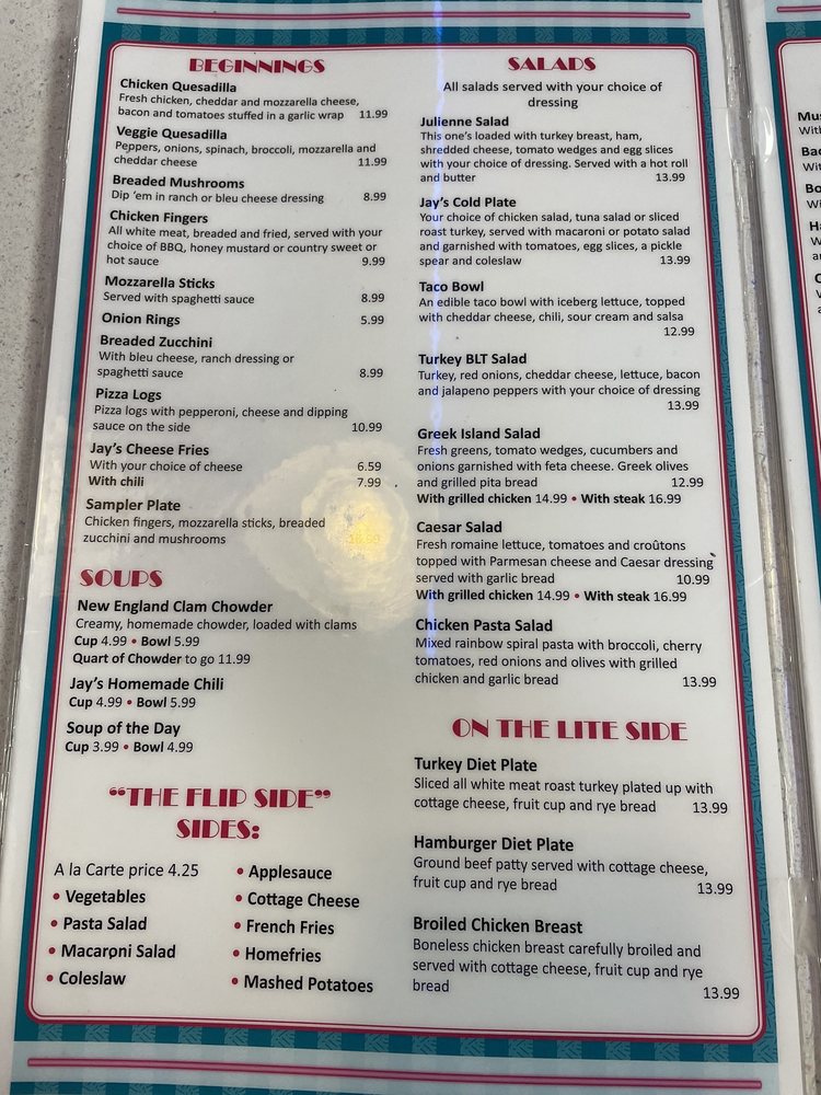 Jay's Diner Menu - Image 5